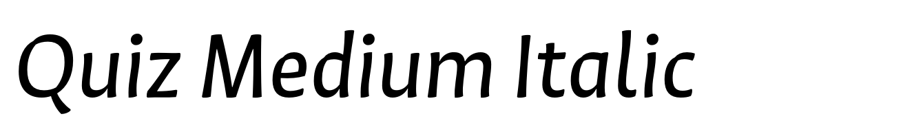 Quiz Medium Italic